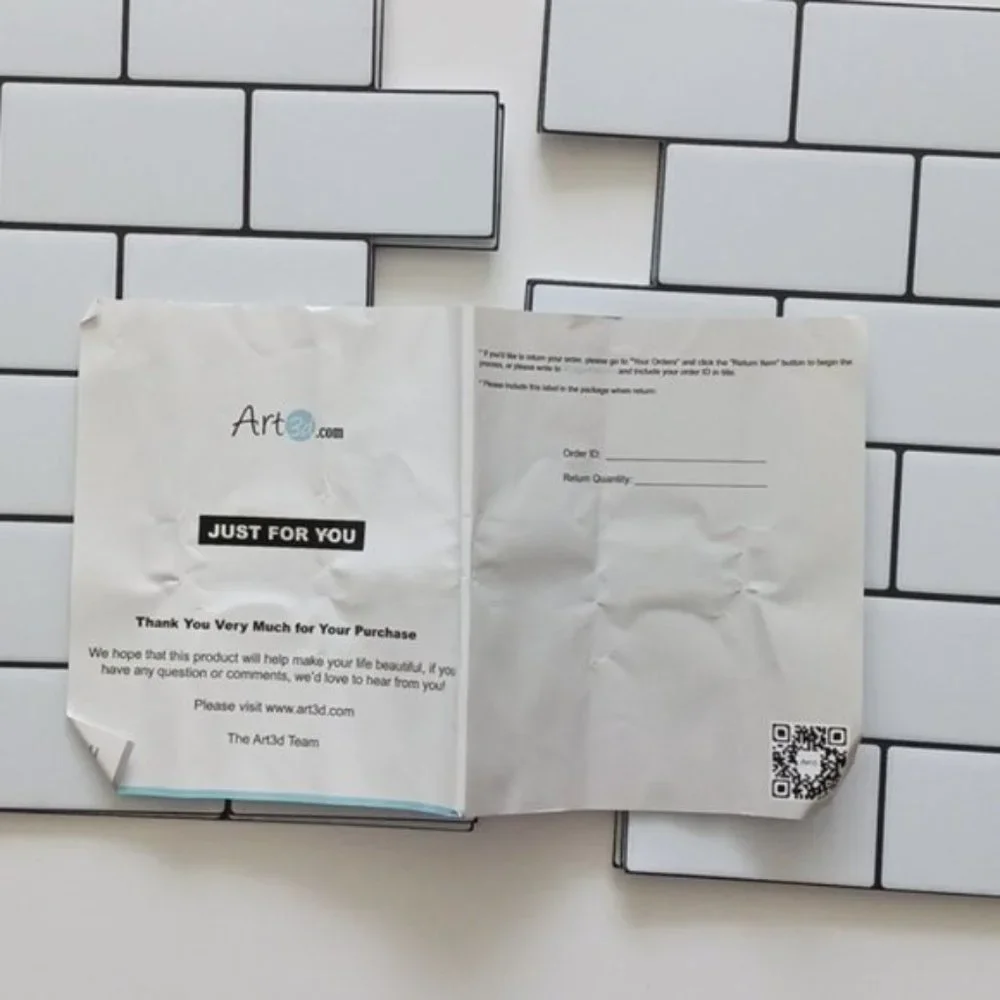 Art3d 10 Thickened Subway Tiles Peel and Stick Backsplash for Kitchen White